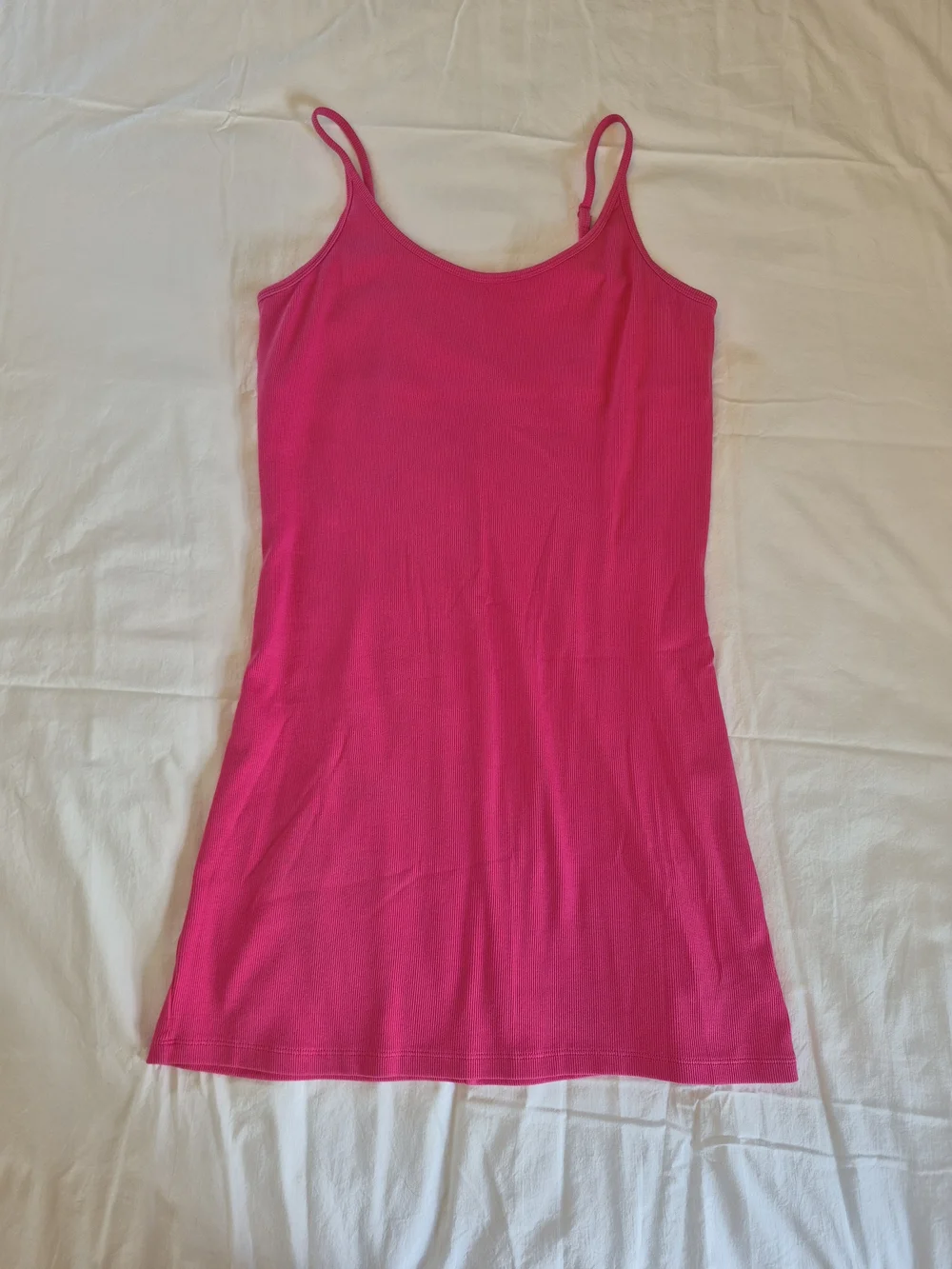 Women’s Pink Spaghetti Strap Tank Dress - Picture 1 of 2